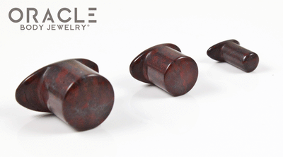 Red Brecciated Jasper Labrets 8g Through 1/2"