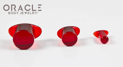 Red Quartz Labrets 8g Through 1/2"