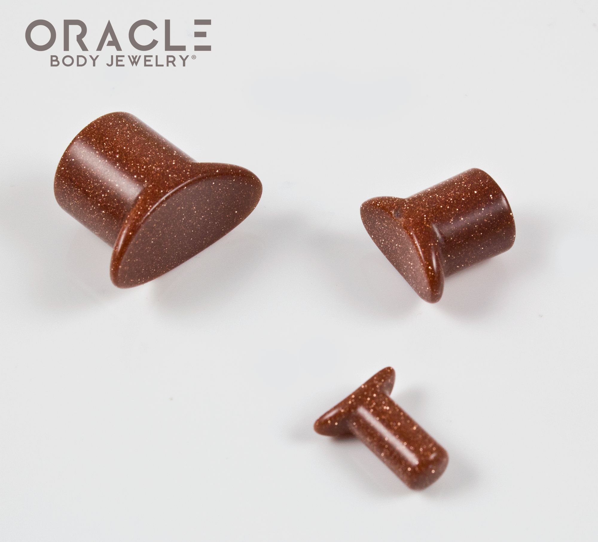 Cinnamon Goldstone Labrets 8g Through 1/2"