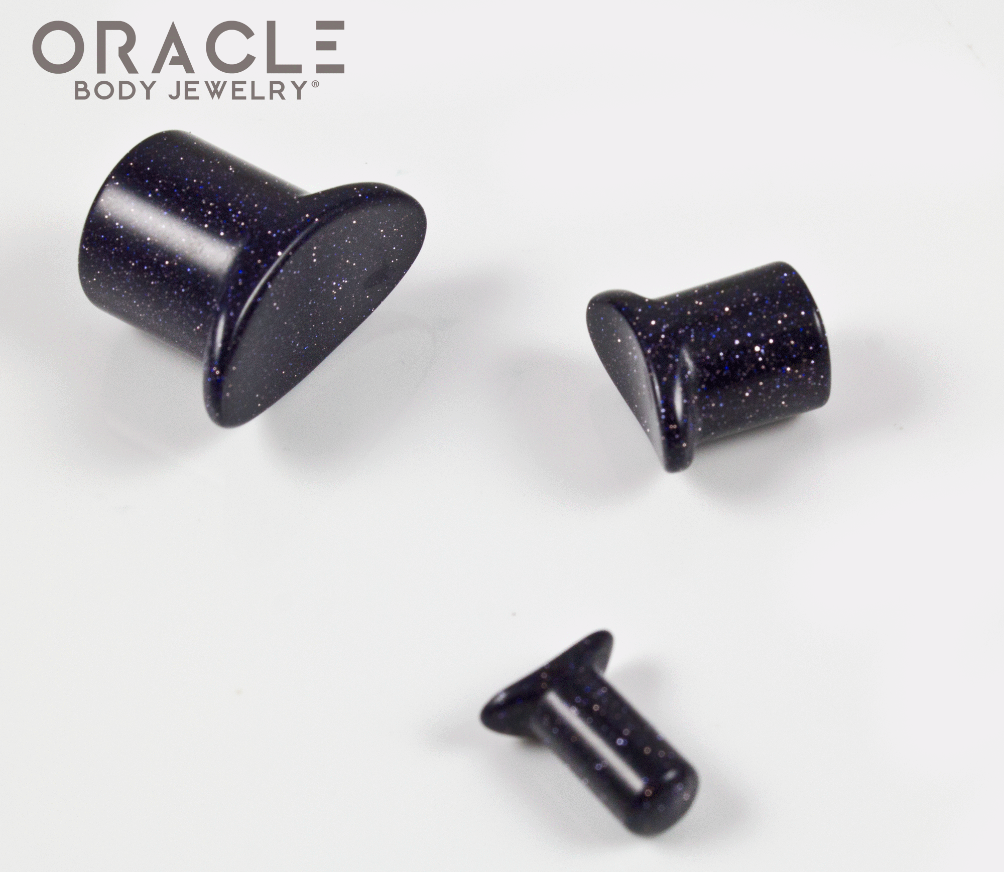 Blue Goldstone Labrets 8g Through 1/2"