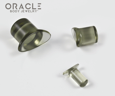 Grey Quartz Labrets 8g Through 1/2"