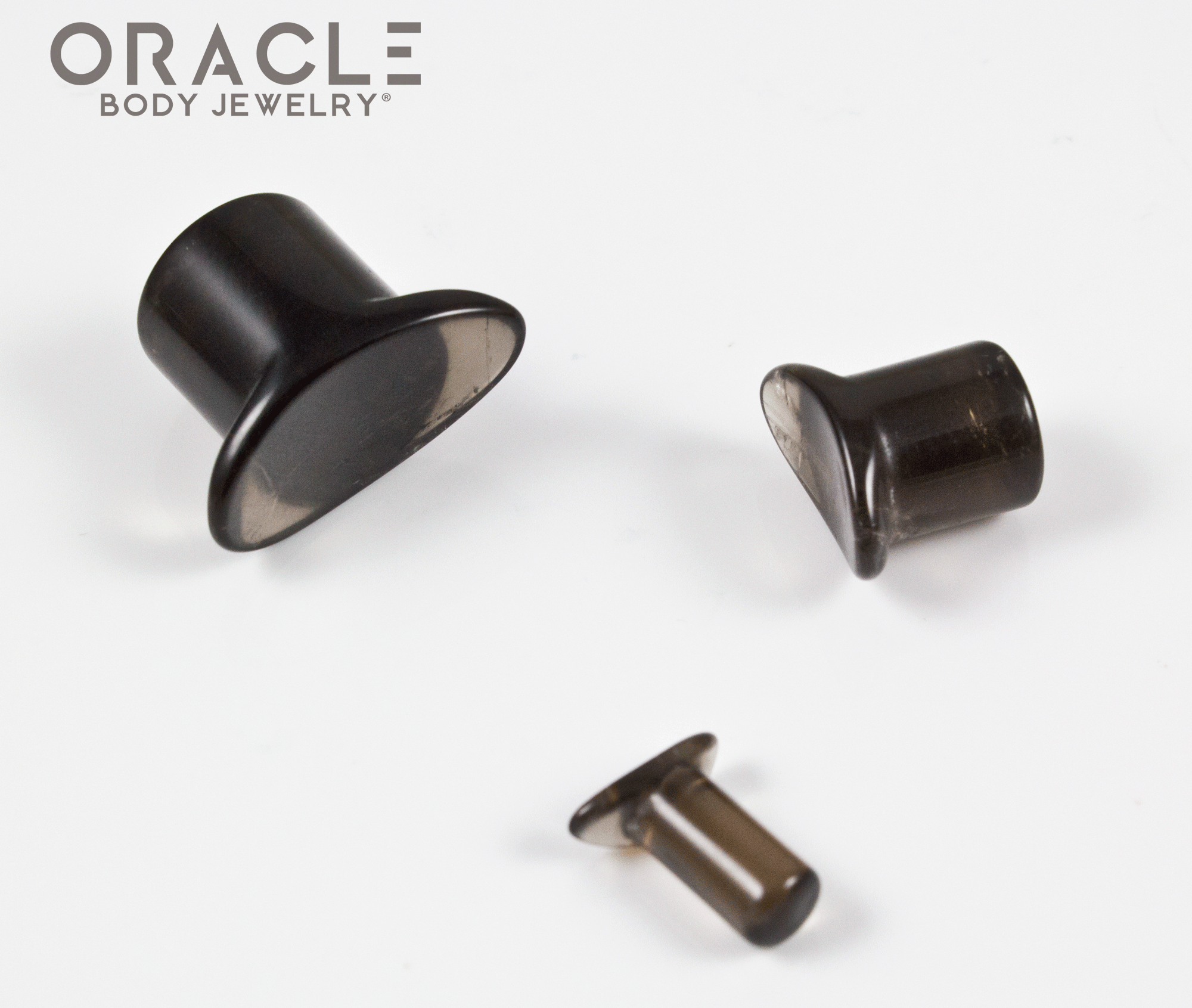 Dark Smoky Quartz Labrets 8g Through 1/2"