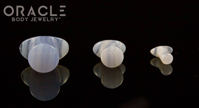Blue Lace Agate Labrets 8g Through 1/2"