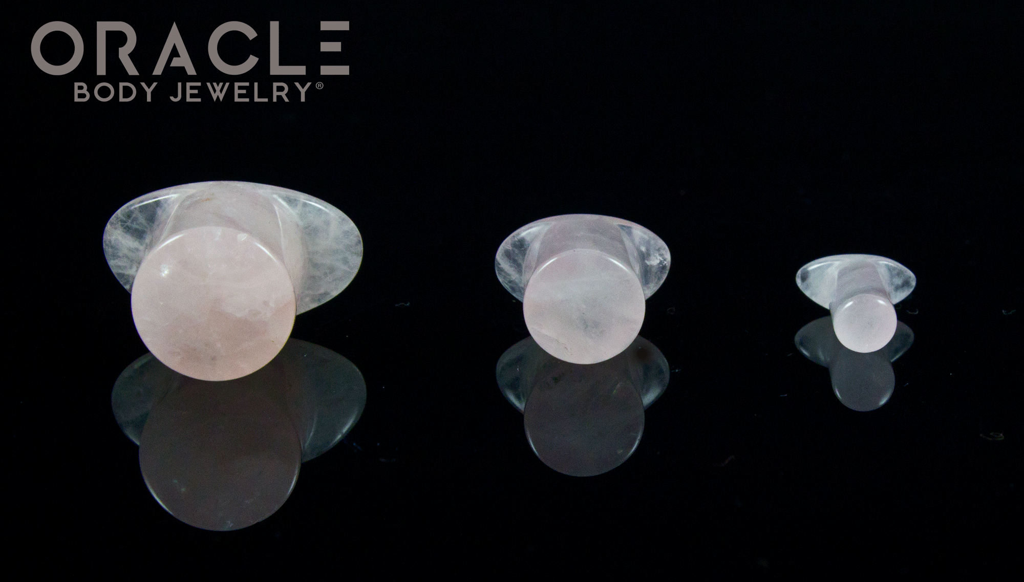Rose Quartz Labrets 8g Through 1/2"