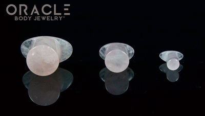 Rose Quartz Labrets 8g Through 1/2"