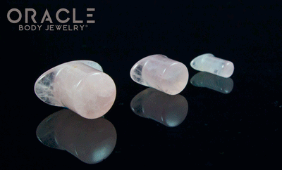Rose Quartz Labrets 8g Through 1/2"