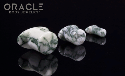 Green Tree Agate Labrets 8g Through 1/2"
