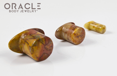 Crazy Lace Agate Labrets 8g Through 1/2"
