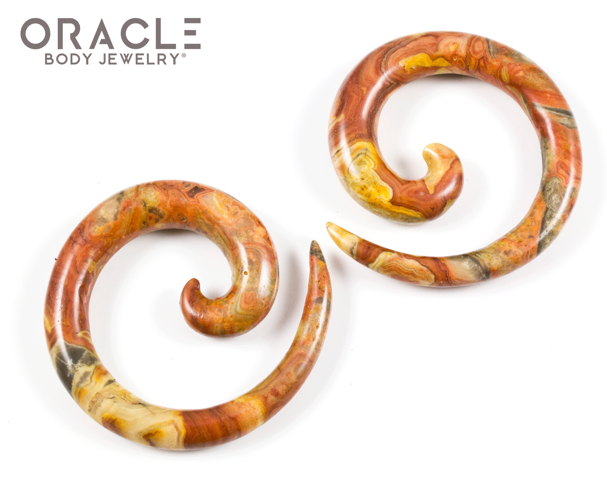 0g Crazy Lace Agate Spirals