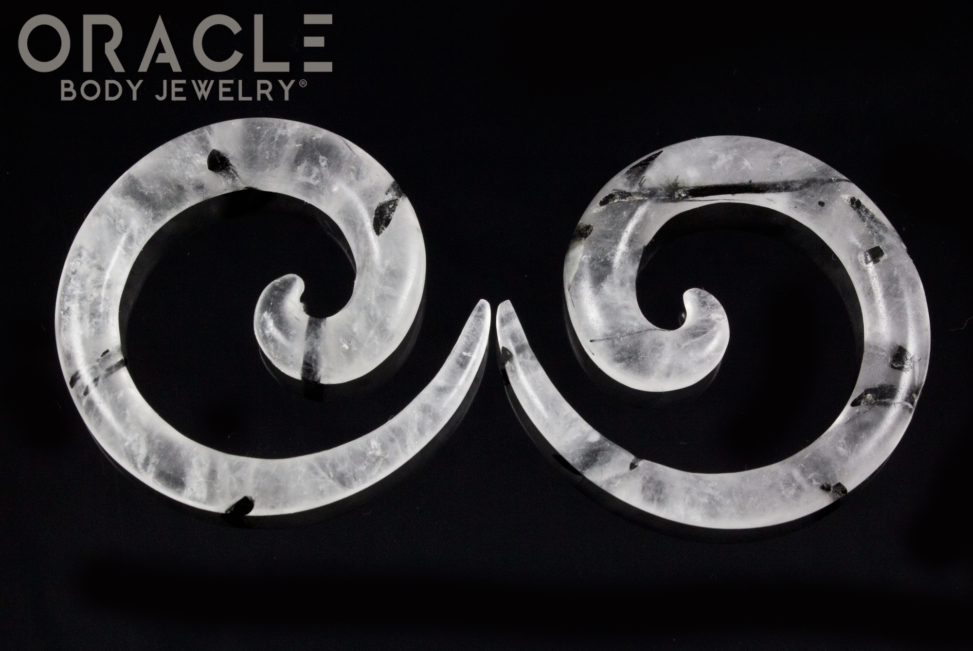 2g Tourmalated Quartz Stone Spirals