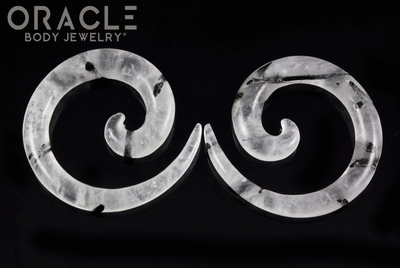 2g Tourmalated Quartz Stone Spirals