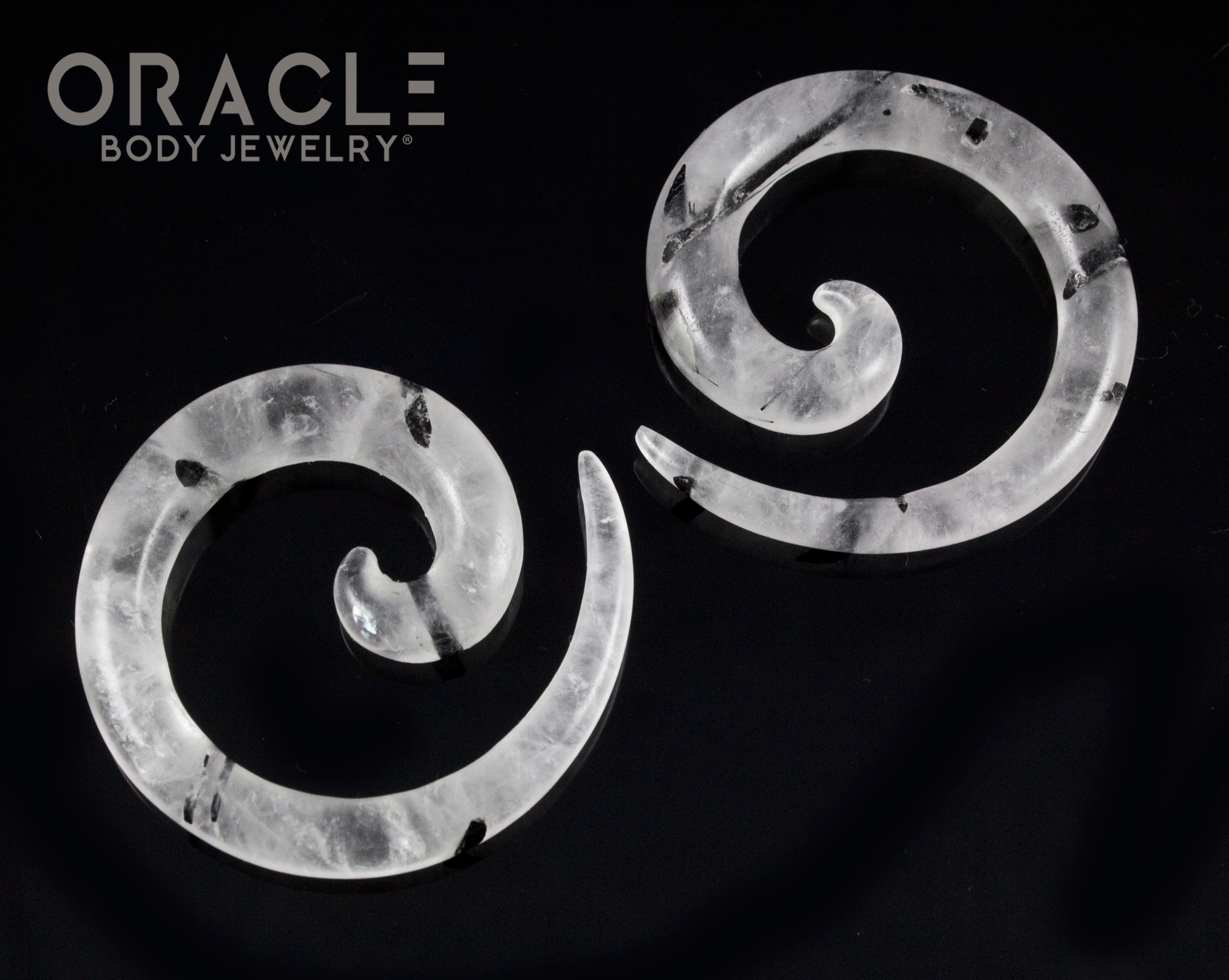 2g Tourmalated Quartz Stone Spirals