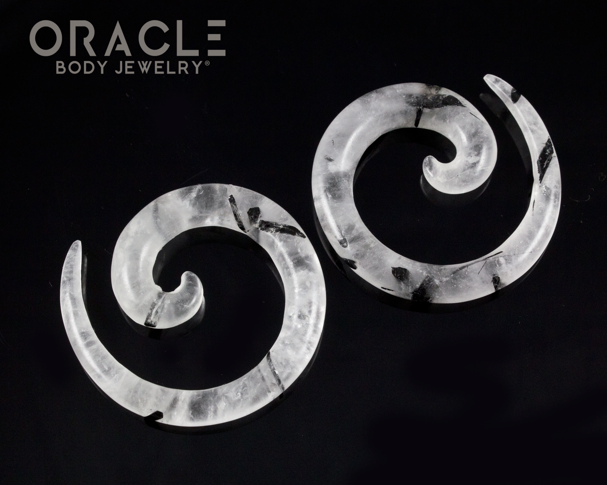 2g Tourmalated Quartz Stone Spirals
