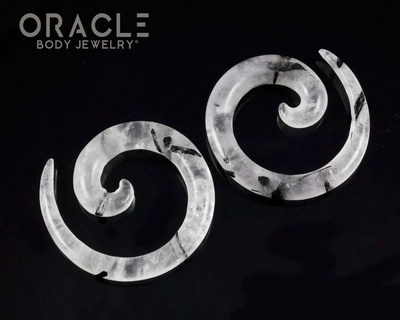 2g Tourmalated Quartz Stone Spirals
