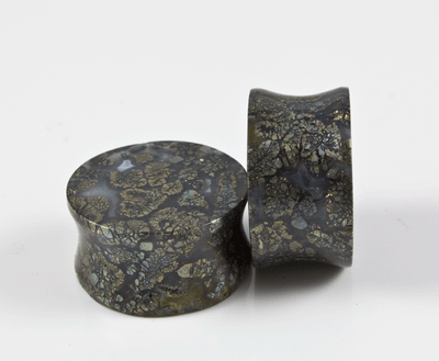 20mm Marcasite in Agate Plugs