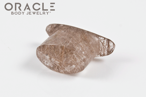 1/2" (12.7mm) Red Rutilated Quartz Oval Labret