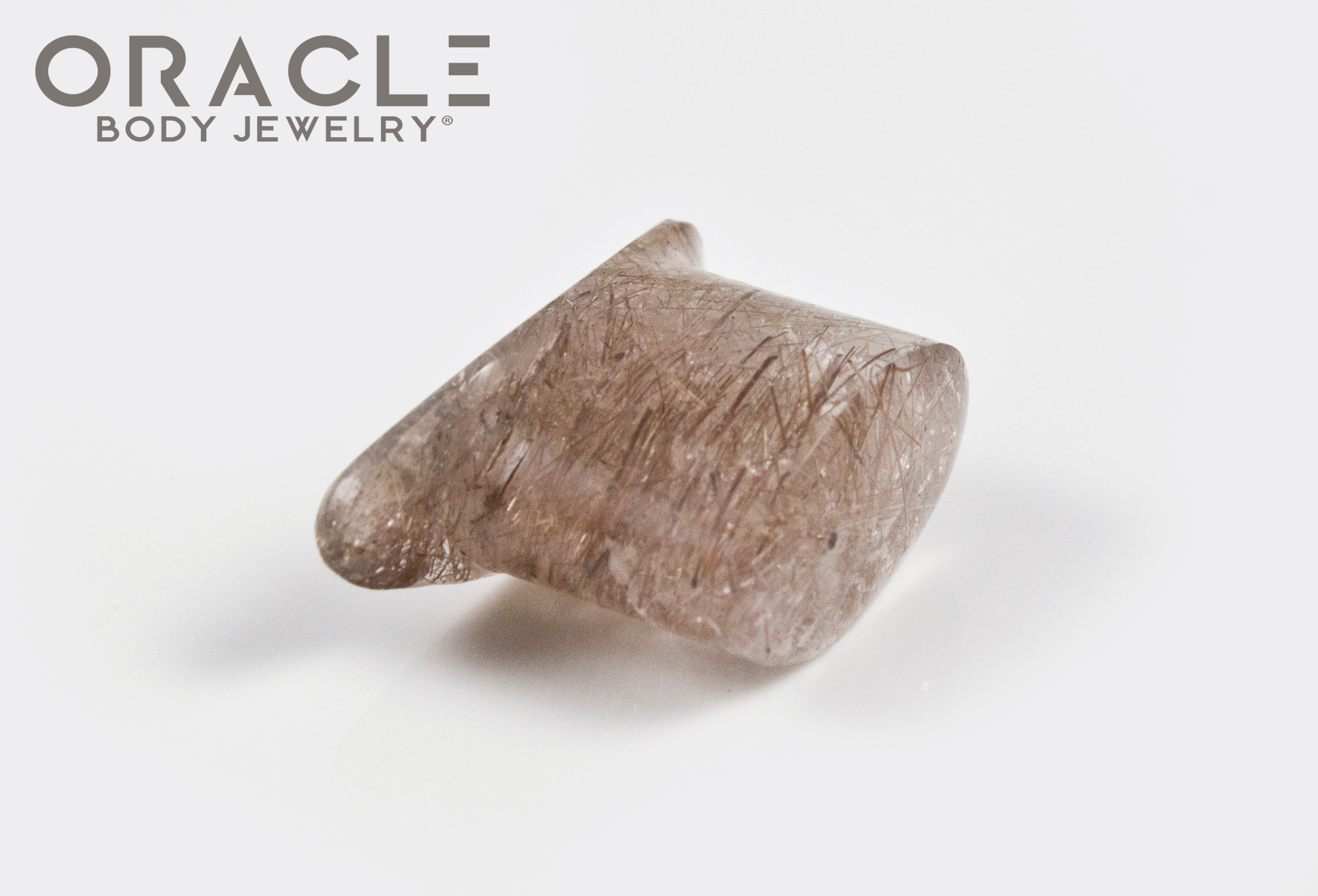 1/2" (12.7mm) Red Rutilated Quartz Oval Labret