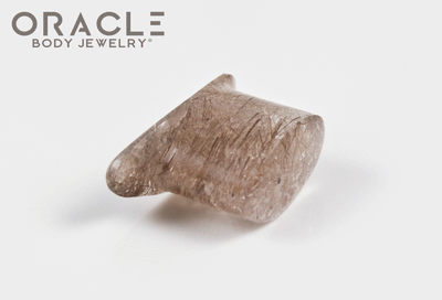 1/2" (12.7mm) Red Rutilated Quartz Oval Labret
