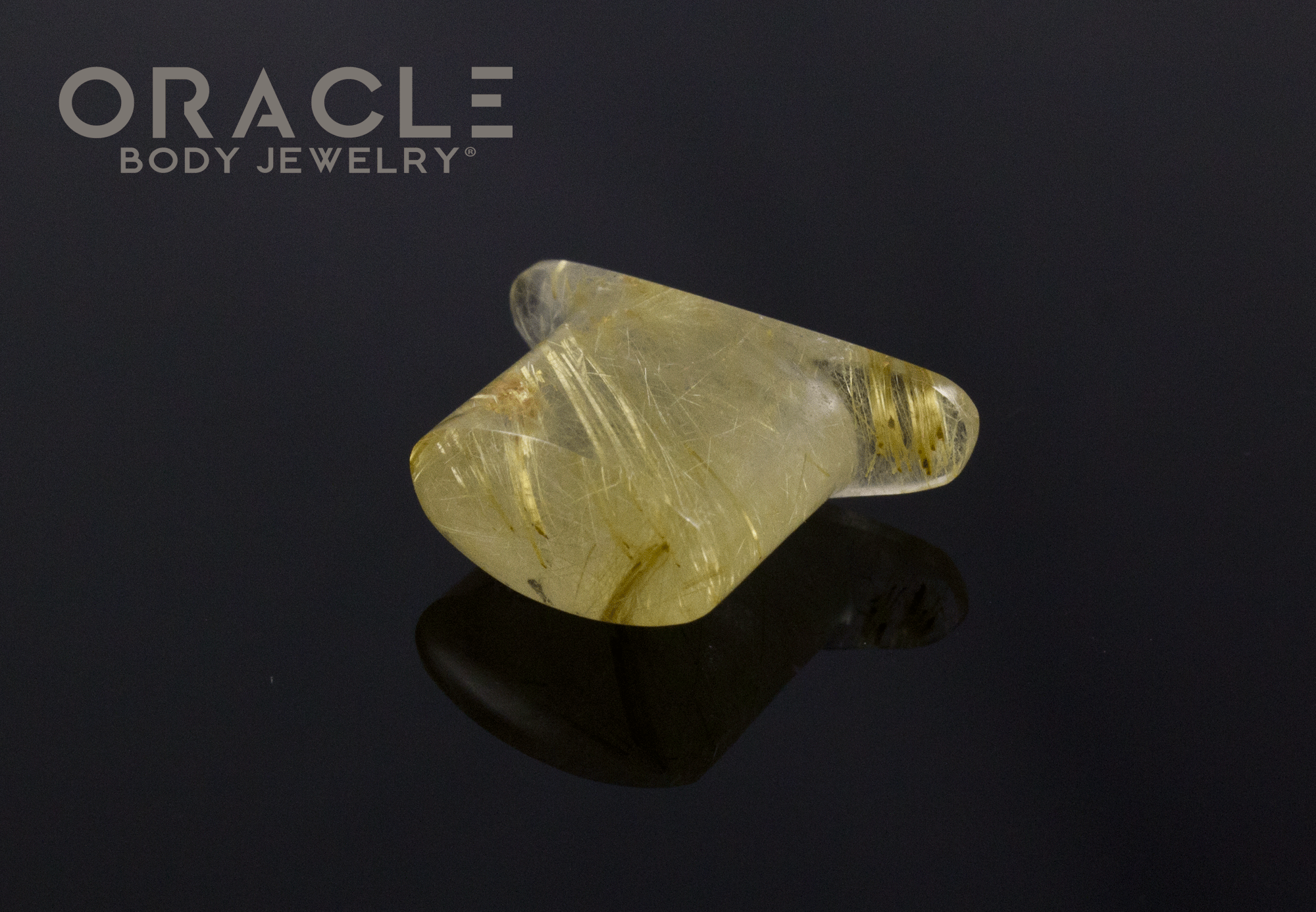 10mm Rutilated Quartz Oval Labret