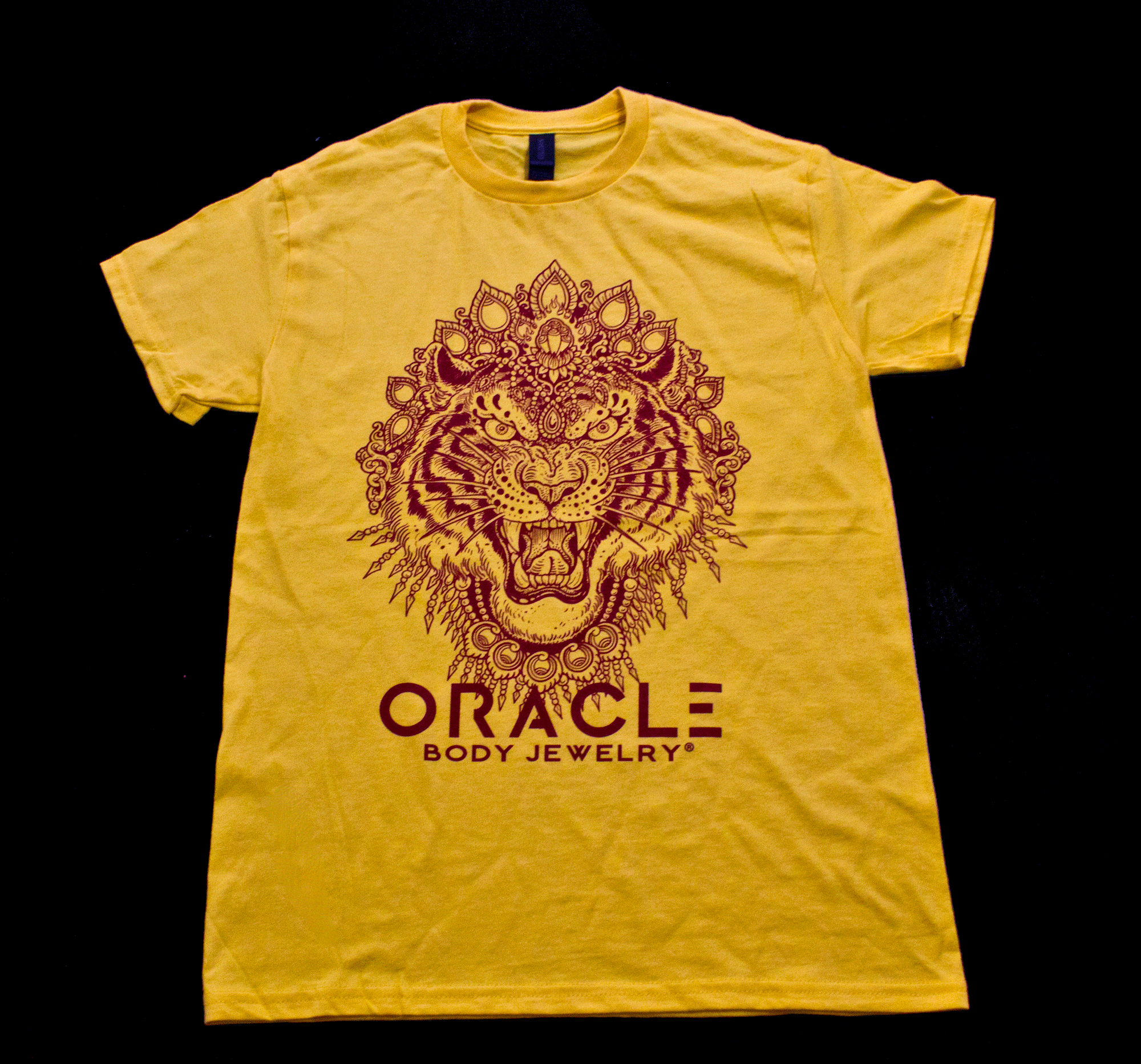 Yellow and Maroon/Red Tiger Shirt