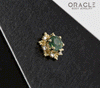 14k North Star Moss Agate and Diamonds Threadless End