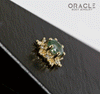 14k North Star Moss Agate and Diamonds Threadless End