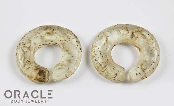 Old Vietnam Glass Split Rings