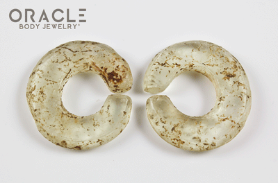 Old Vietnam Glass Split Rings