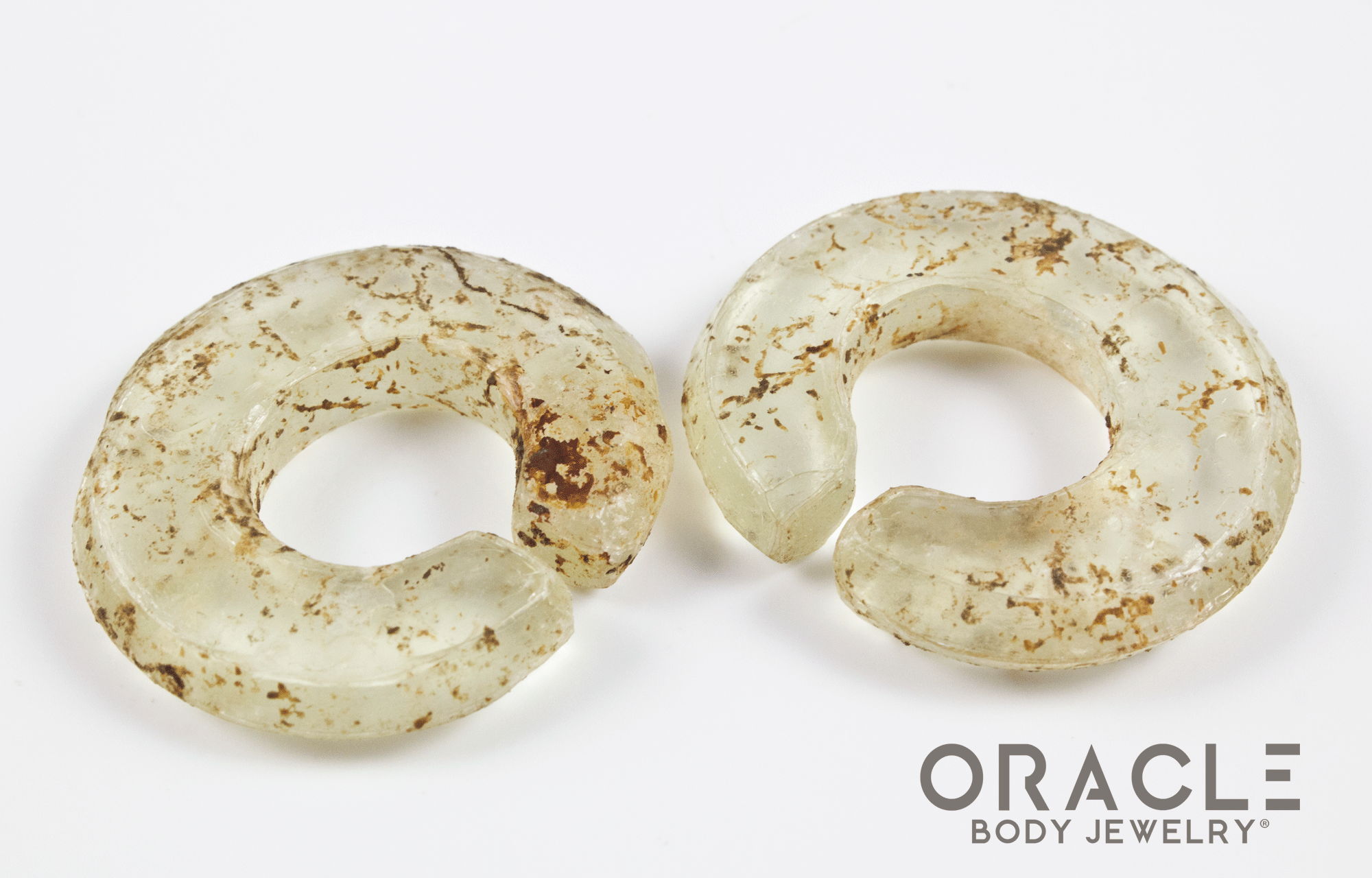 Old Vietnam Glass Split Rings