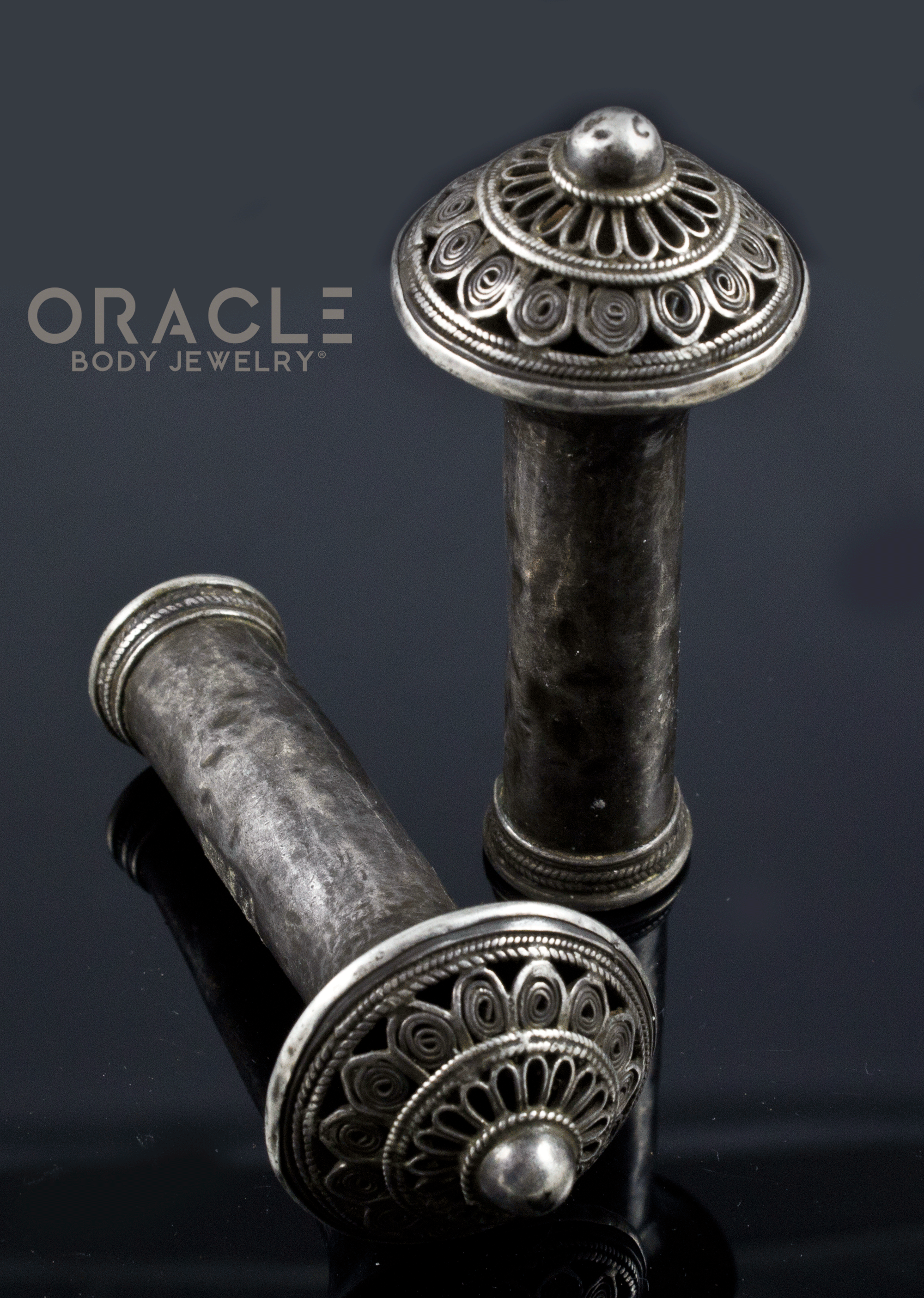 Old Palaung Tribe Silver Subang Style Plugs / Earrings
