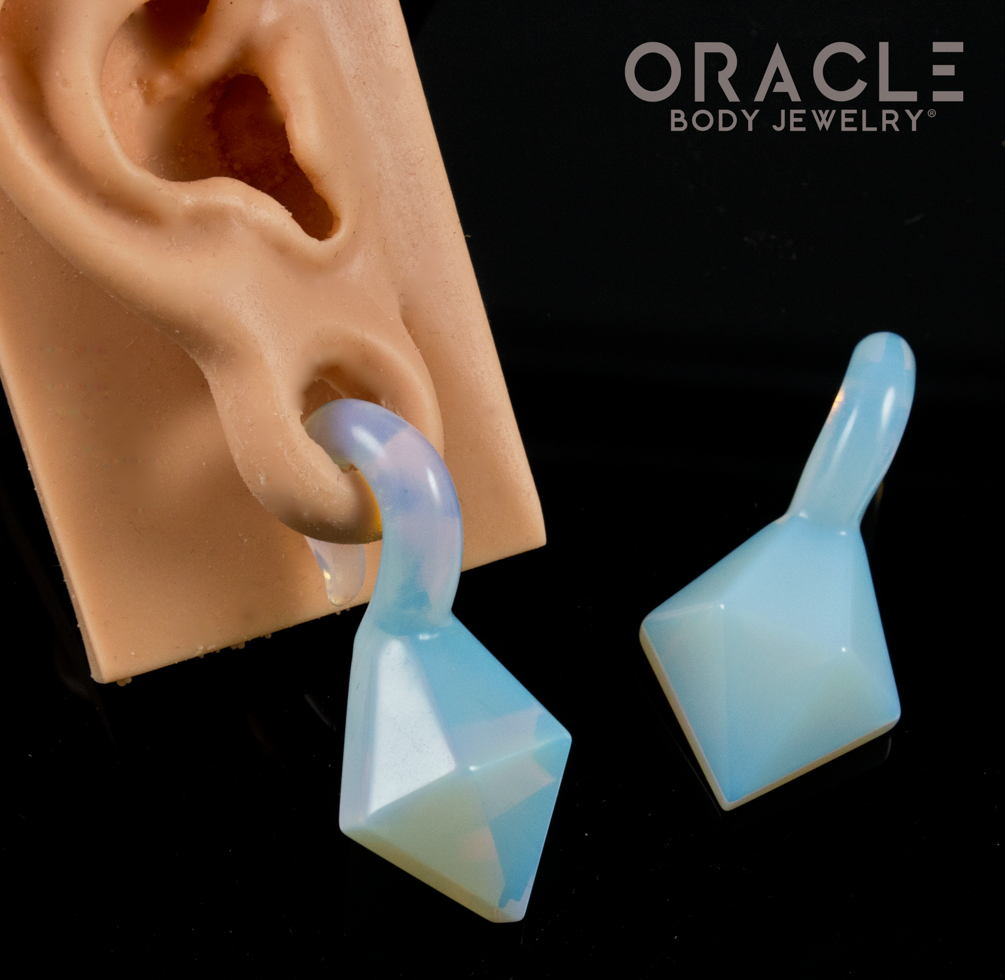 Opalite Faceted Mini Pear Weights