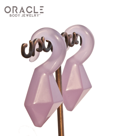 Lilac Quartz Faceted Mini Pear Weights