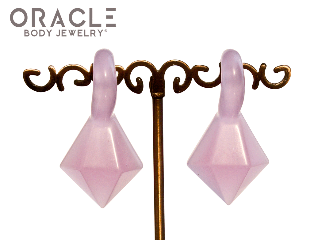 Lilac Quartz Faceted Mini Pear Weights