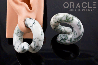 Large Green Tree Agate Coils