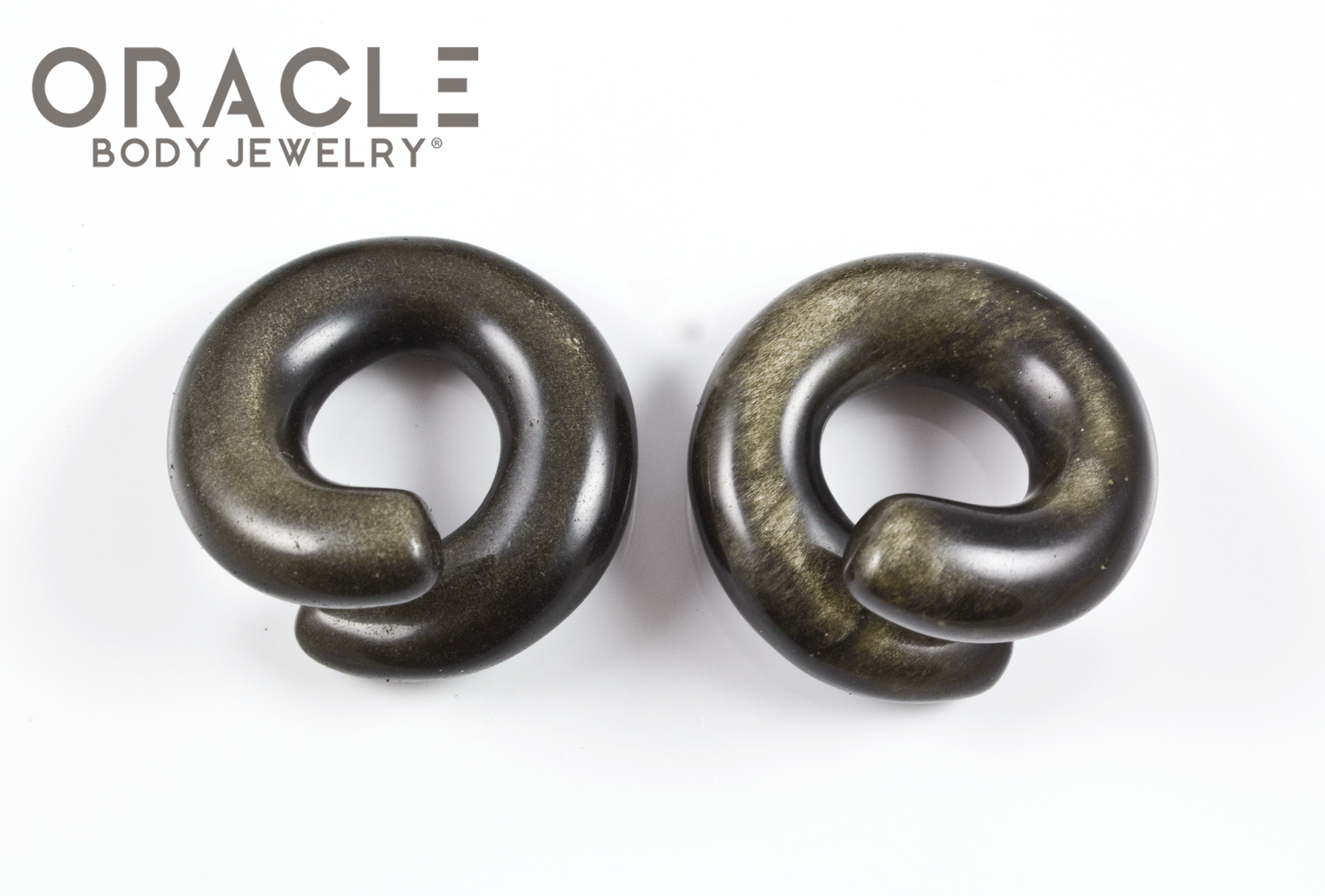Small Gold Obsidian Coils