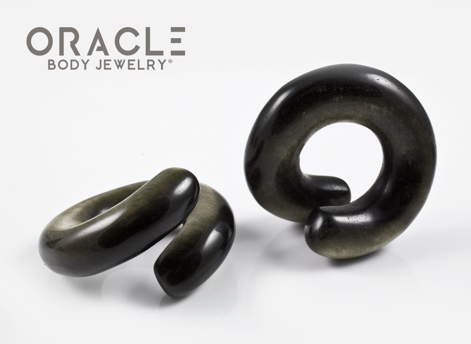 Small Gold Obsidian Coils