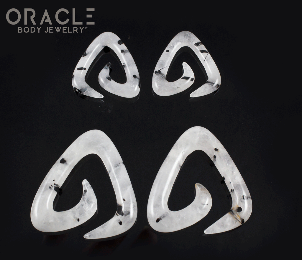 Tourmalated Quartz Trinity Stone Spirals