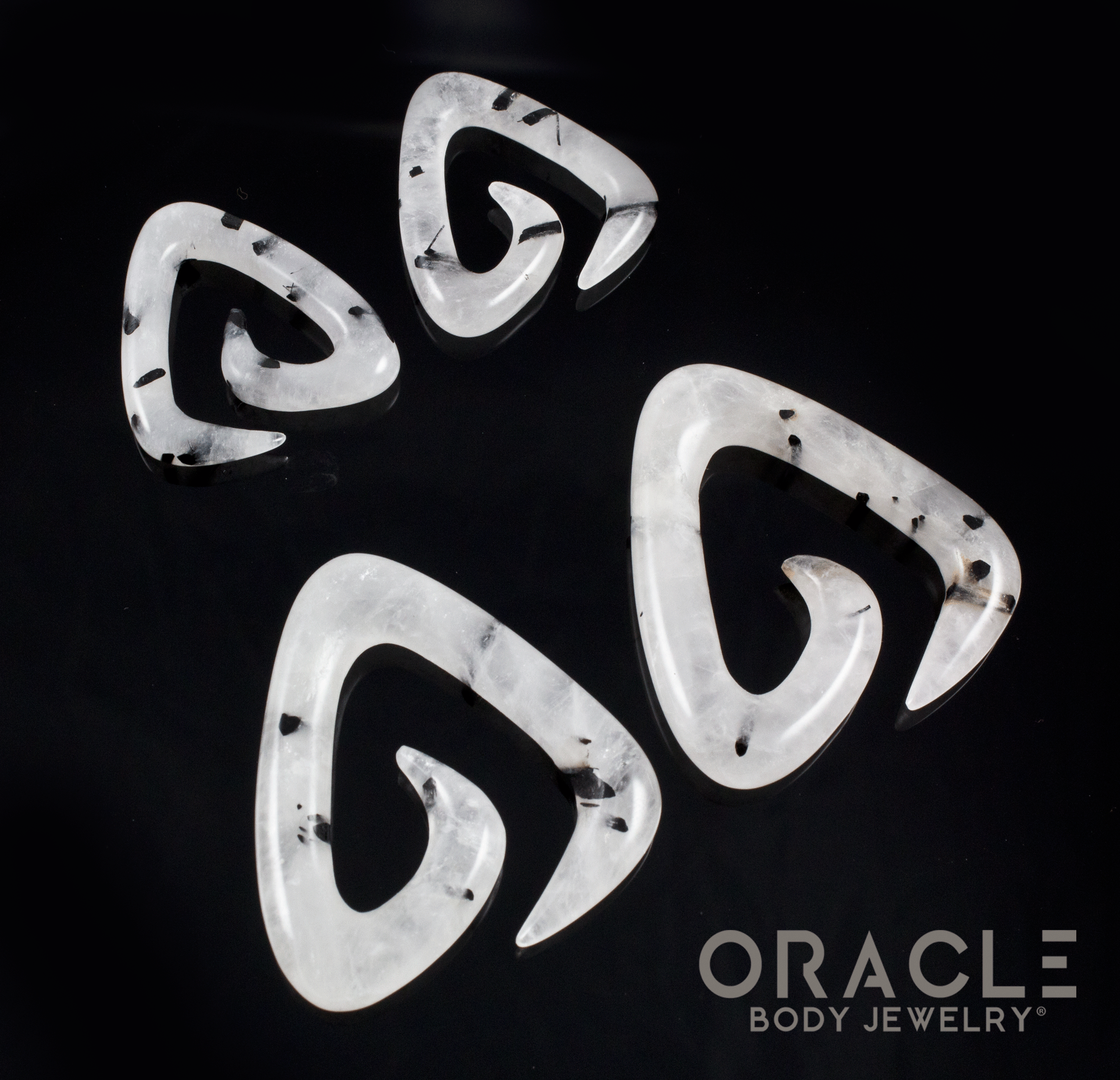 Tourmalated Quartz Trinity Stone Spirals