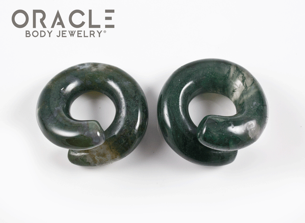 Small Moss Agate Coils