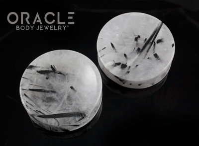 1-3/4" Tourmalated Quartz Concave Plugs