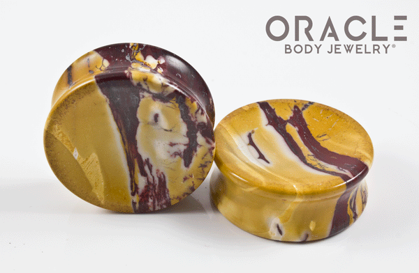 1-3/8" Mookaite Concave Plugs