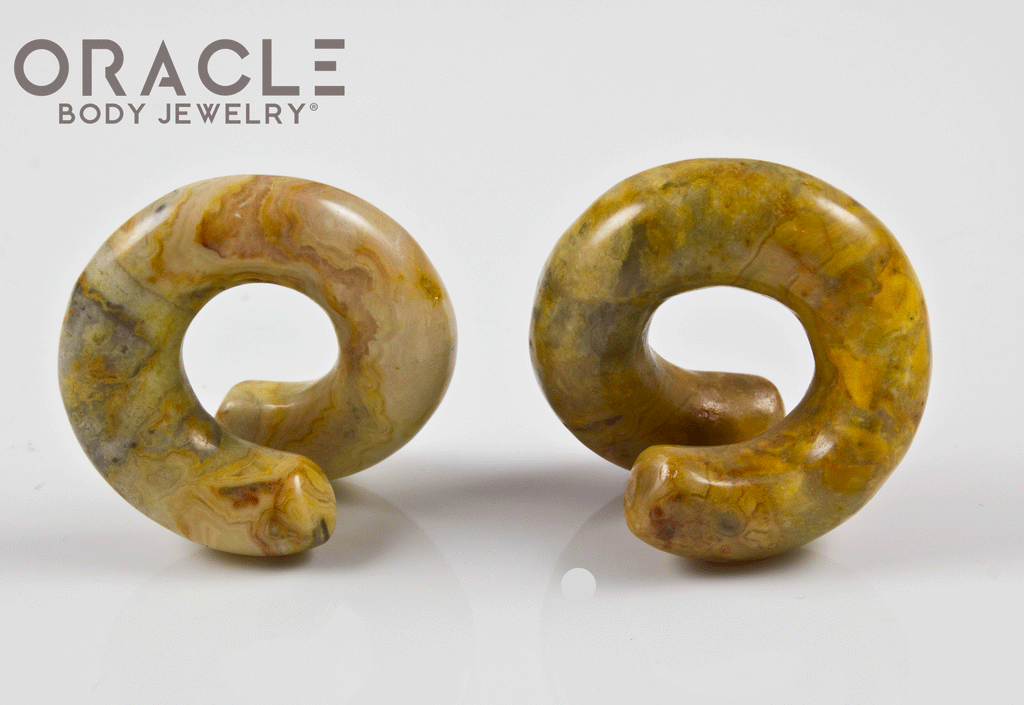 Small Crazy Lace Agate Coils