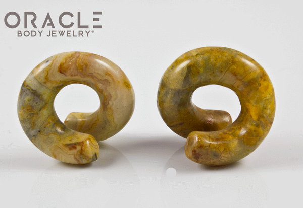 Small Crazy Lace Agate Coils