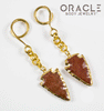 Crossover With Gold Plated Cinnamon Goldstone Arrowheads
