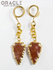 Crossover With Gold Plated Cinnamon Goldstone Arrowheads