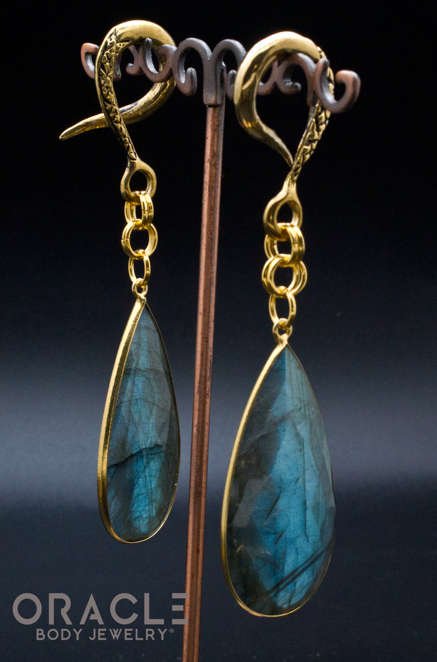 Crossover With Gold Plated Faceted Labradorite