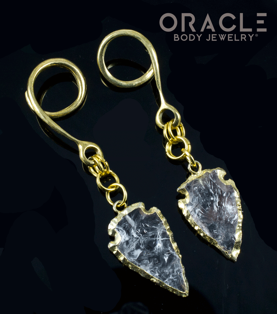 Crossover With Gold Plated Quartz Arrowheads