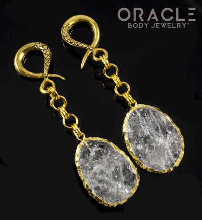 Crossover With Gold Plated Rough Quartz