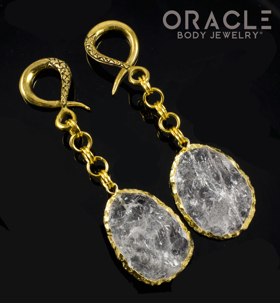 Crossover With Gold Plated Rough Quartz