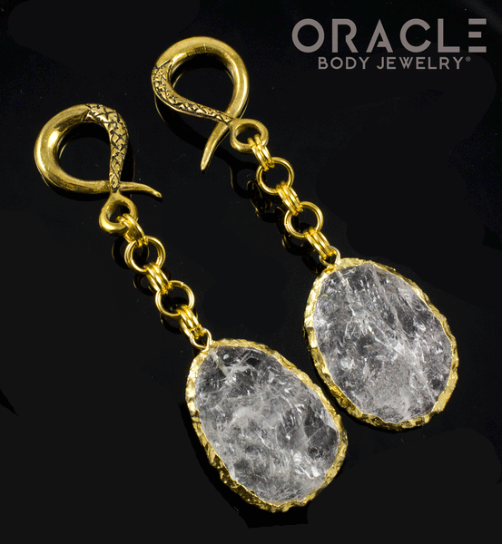 Crossover With Gold Plated Rough Quartz